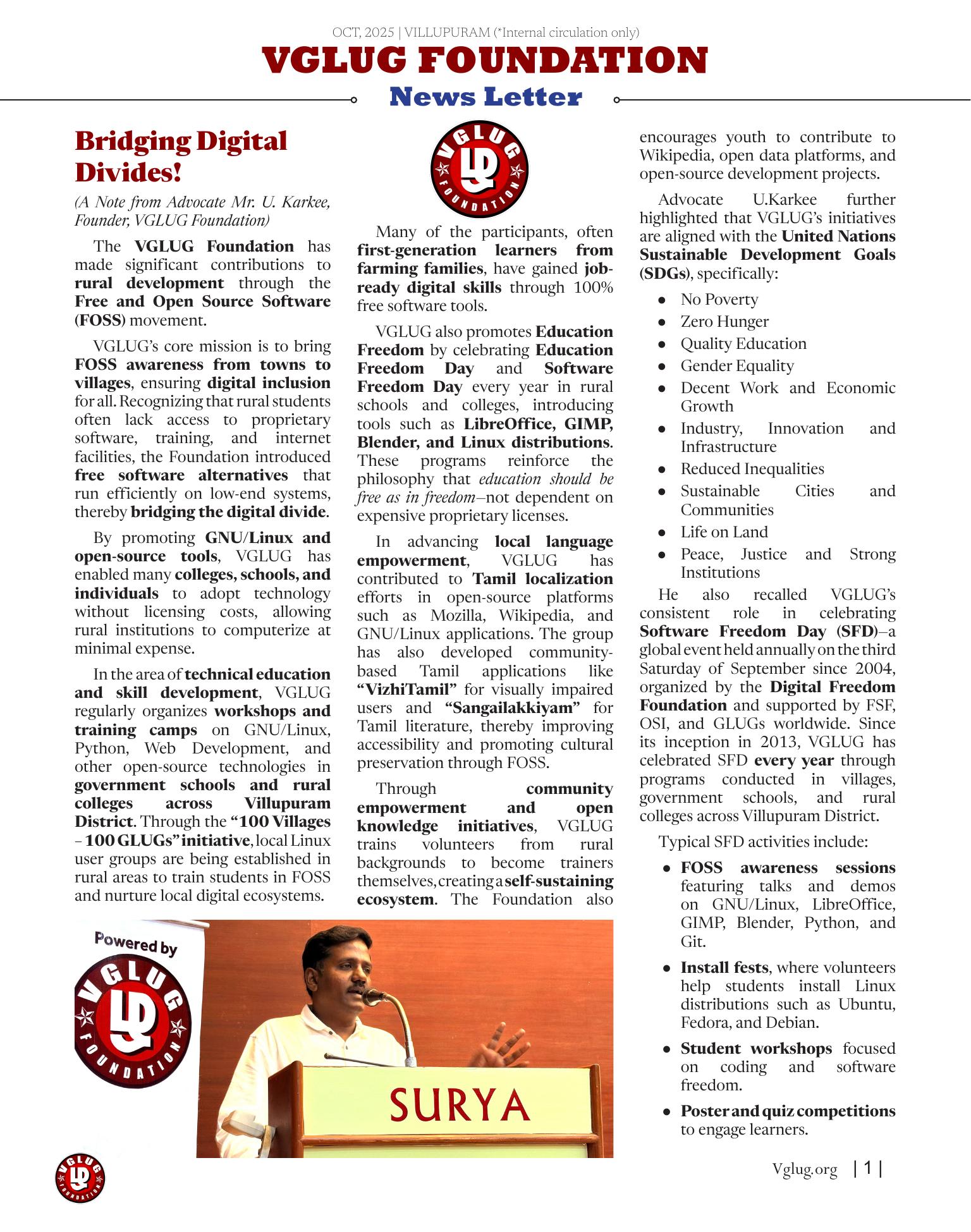 VGLUG-Newsletter